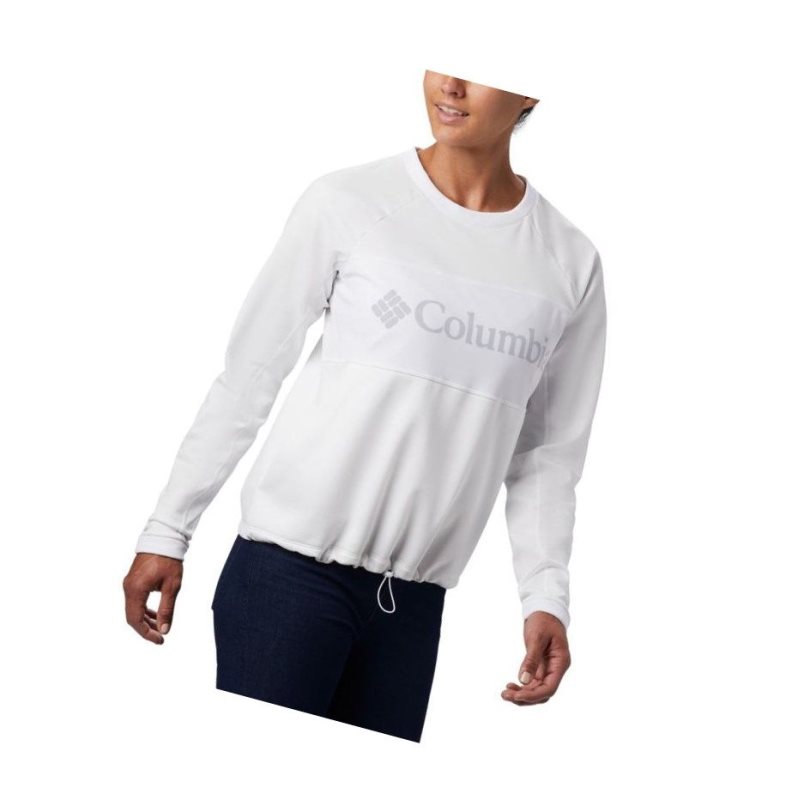 Columbia Windgates Fleece Crew Sweatshirt Kadın Beyaz | 54320-IVTU