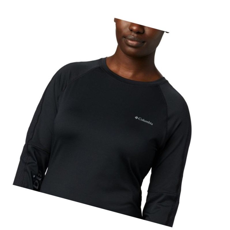 Columbia Windgates Long Sleeve Sweatshirt Kadın Siyah | 76320-HBXS