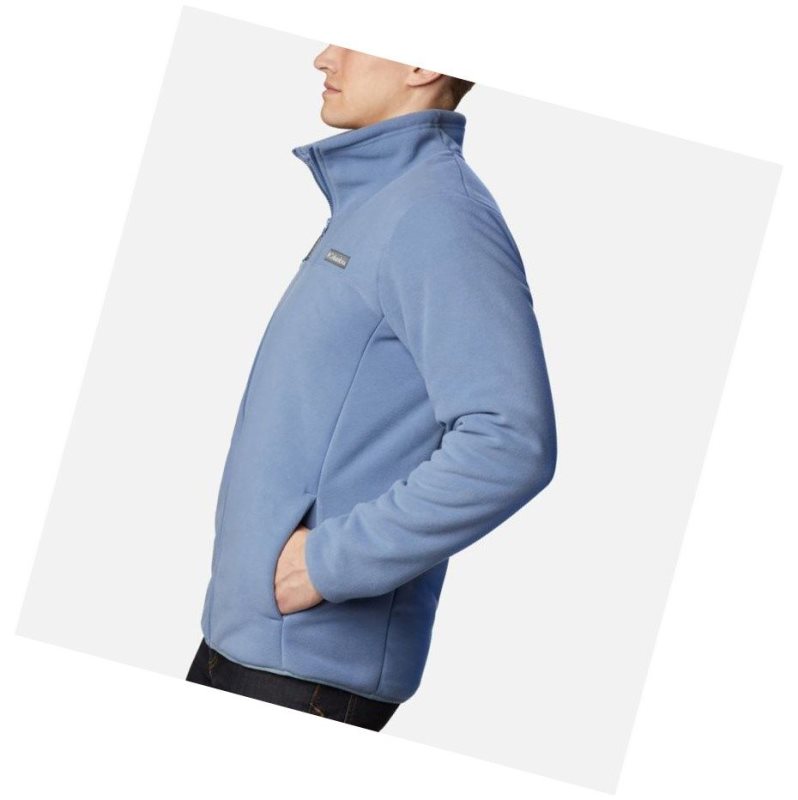 Columbia Winter Pass Full Zip Fleece Mont Erkek Gri Mavi | 69350-YJZM