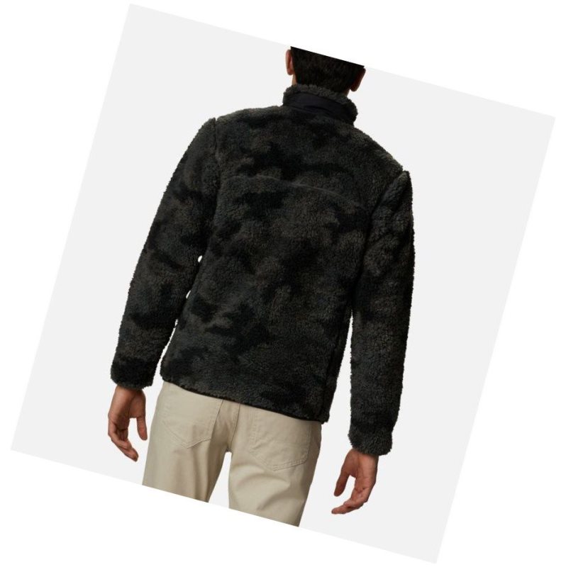 Columbia Winter Pass Printed Full Zip Fleece Mont Erkek Siyah Camo | 37260-TCVK