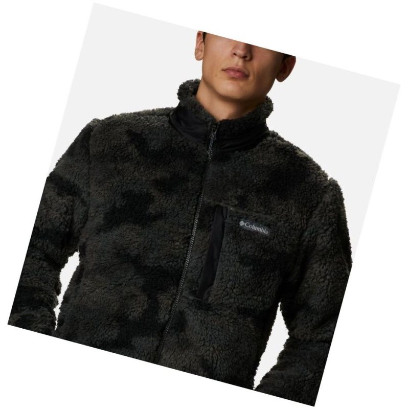 Columbia Winter Pass Printed Full Zip Fleece Mont Erkek Siyah Camo | 37260-TCVK