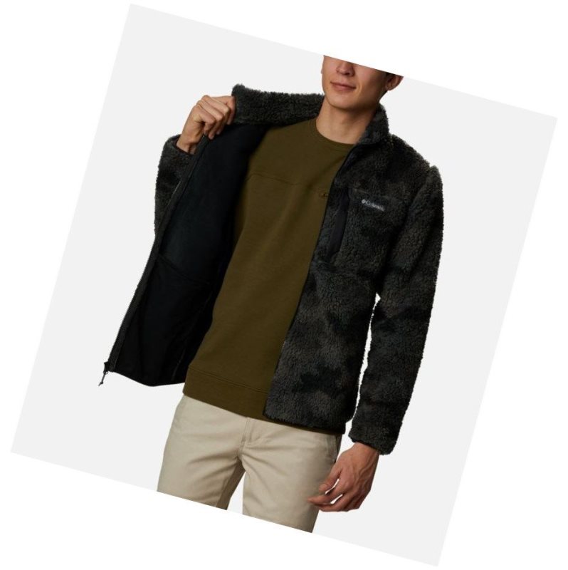 Columbia Winter Pass Printed Full Zip Fleece Mont Erkek Siyah Camo | 37260-TCVK
