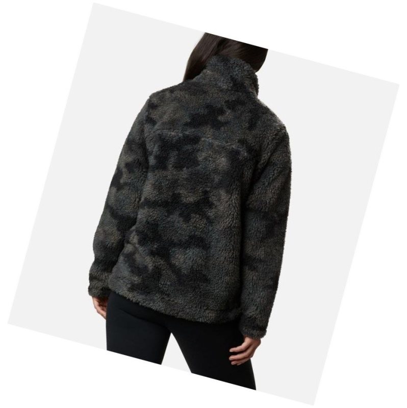Columbia Winter Pass Sherpa Full Zip Mont Kadın Siyah Camo | 61290-ZFRE