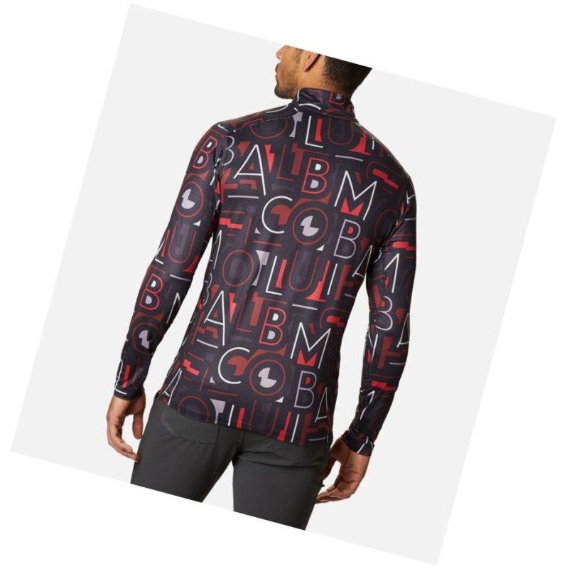Columbia Winter Power Half Zip Sweatshirt Erkek Siyah Renkli | 80129-JKAZ