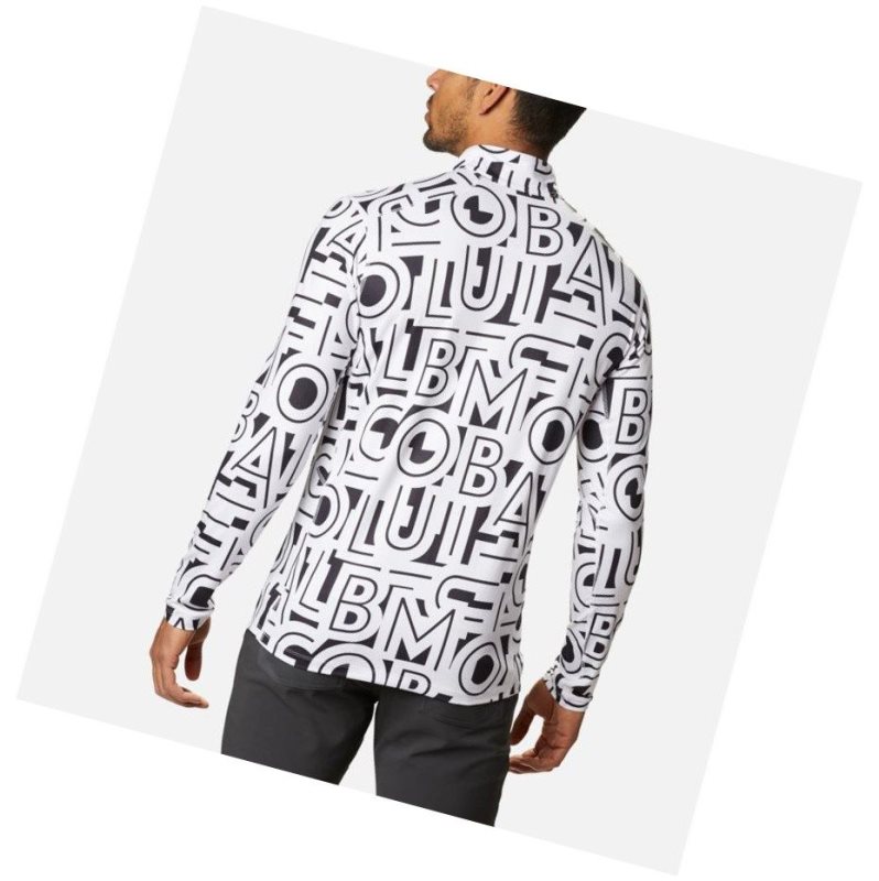 Columbia Winter Power Half Zip Sweatshirt Erkek Beyaz | 31584-GFIB