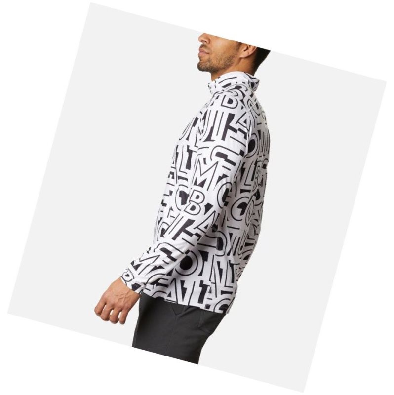 Columbia Winter Power Half Zip Sweatshirt Erkek Beyaz | 31584-GFIB