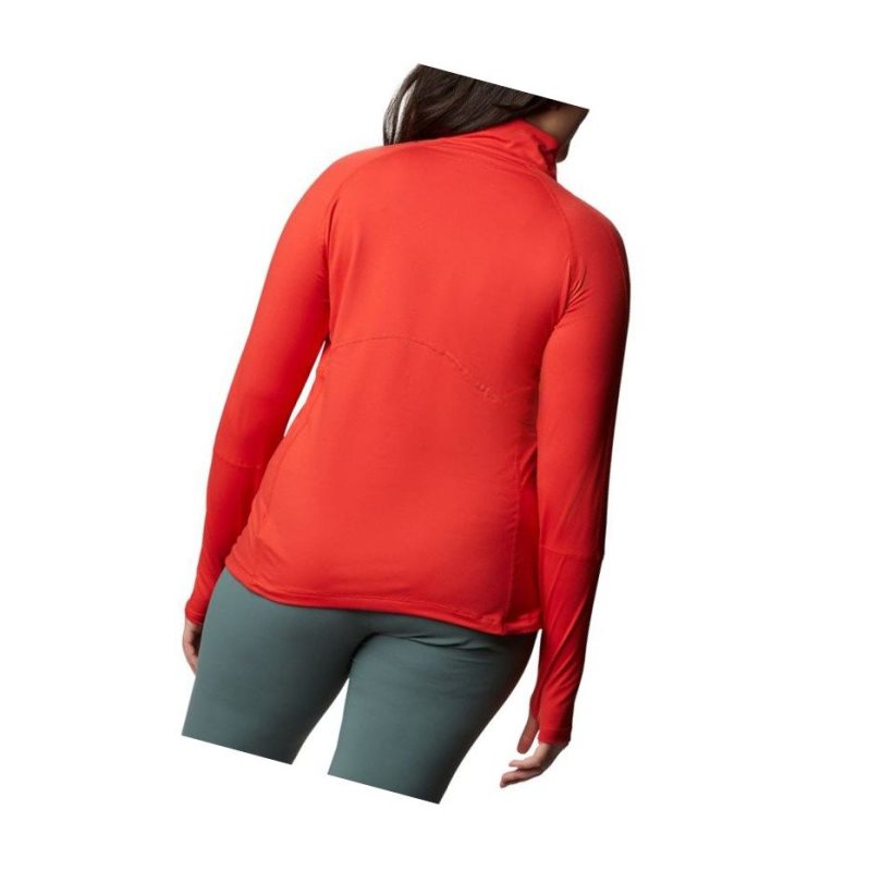 Columbia Winter Power Quarter Zip Knit Plus Size Sweatshirt Kadın Turuncu | 79546-RUBI