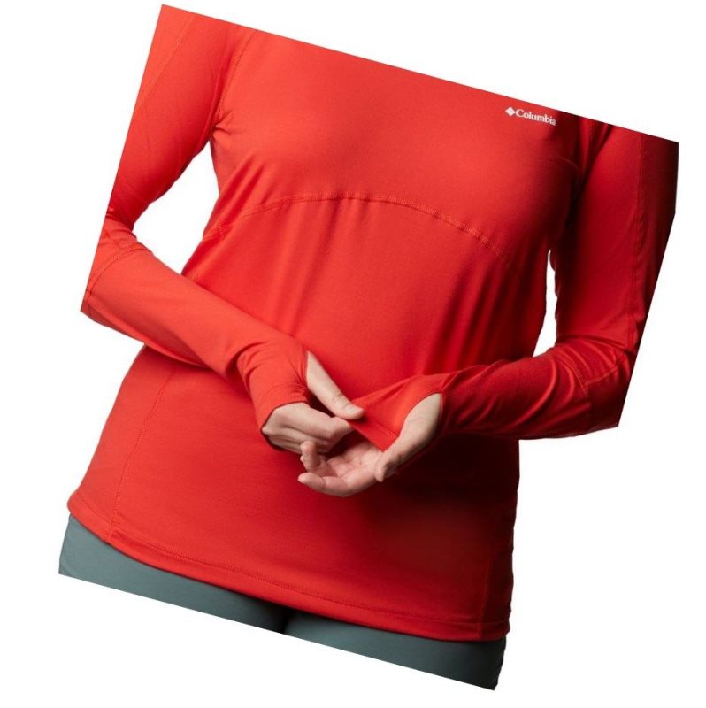 Columbia Winter Power Quarter Zip Knit Plus Size Sweatshirt Kadın Turuncu | 79546-RUBI