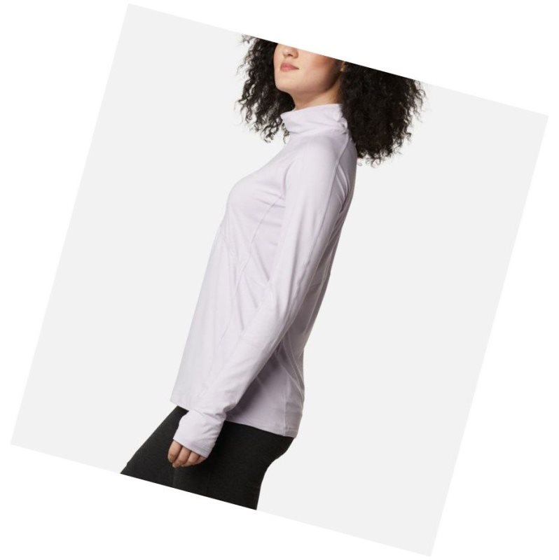 Columbia Winter Power Quarter Zip Knit Sweatshirt Kadın Mor | 31462-OQHF