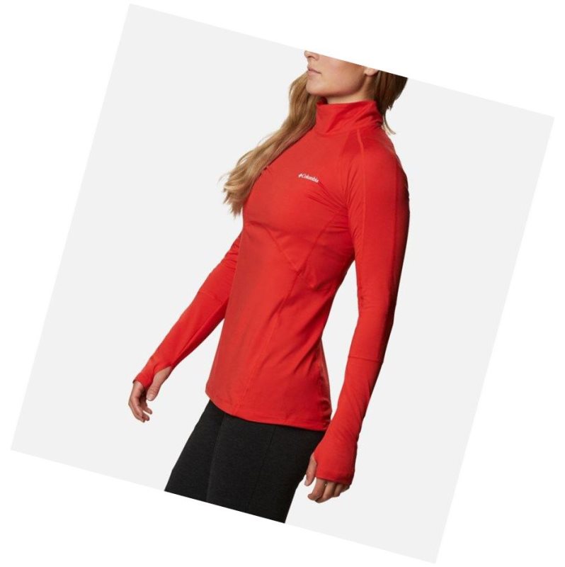 Columbia Winter Power Quarter Zip Knit Sweatshirt Kadın Turuncu | 06548-GVHE