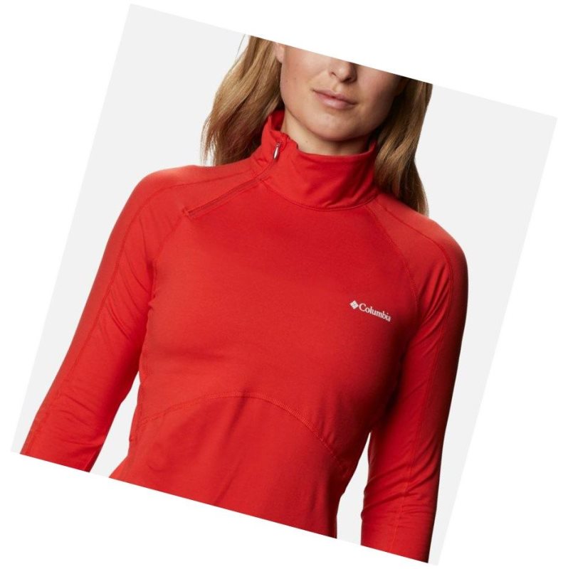 Columbia Winter Power Quarter Zip Knit Sweatshirt Kadın Turuncu | 06548-GVHE