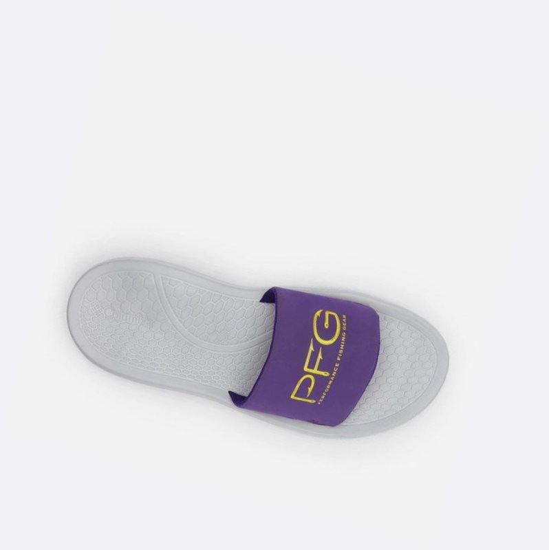 Columbia Yachtrocker PFG Slide Erkek Mor Koyu Sarı | 75461-LXDZ