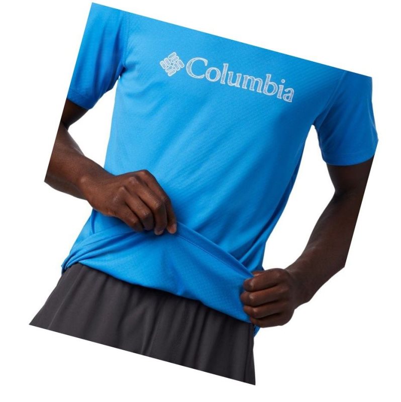 Columbia Zero Rules Short Sleeve Graphic Tişört Erkek Mavi Mavi | 25389-HKVB