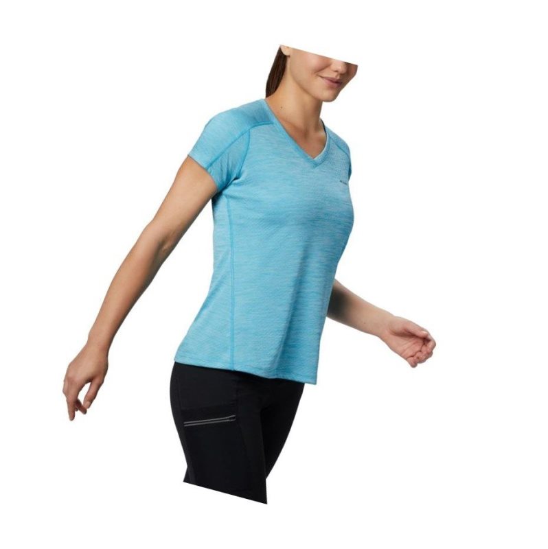 Columbia Zero Rules Short Sleeve Tişört Kadın Mavi | 94782-VOBU